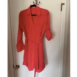 Express orange red dress size M